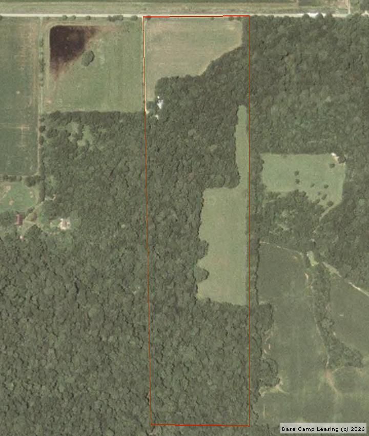 Map or photo for Carroll County, Indiana hunting lease property.